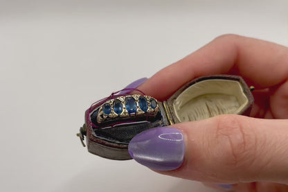 Sapphire Half Hoop Ring