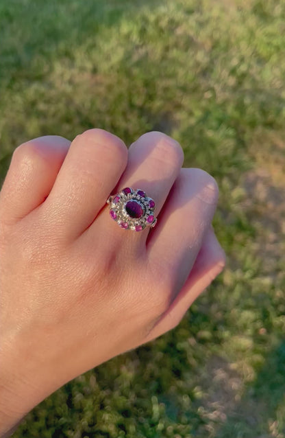 Georgian Garnet Cluster