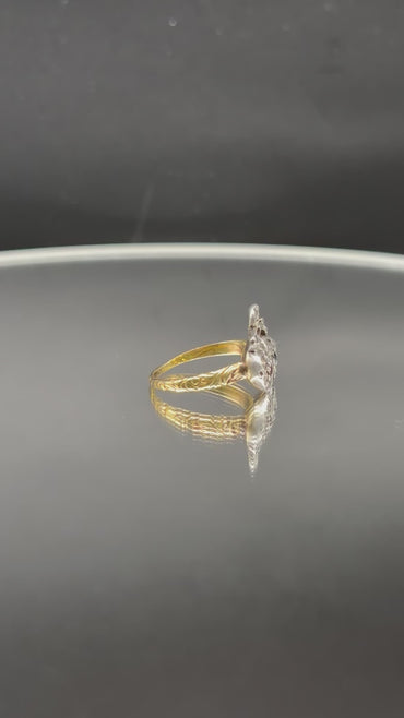 Sapphire & Ruby Twin Heart Ring