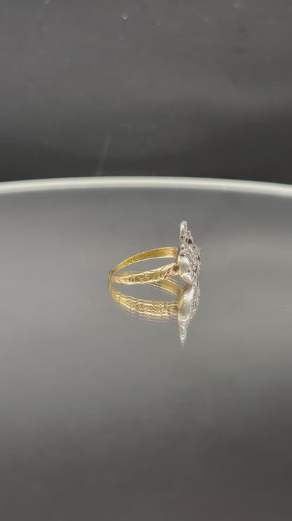 Sapphire & Ruby Twin Heart Ring