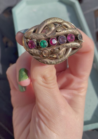 Acrostic 'Regard' Paste Brooch